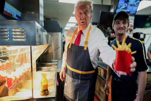 Donald Trump enjoys cooking at McDonald’s,